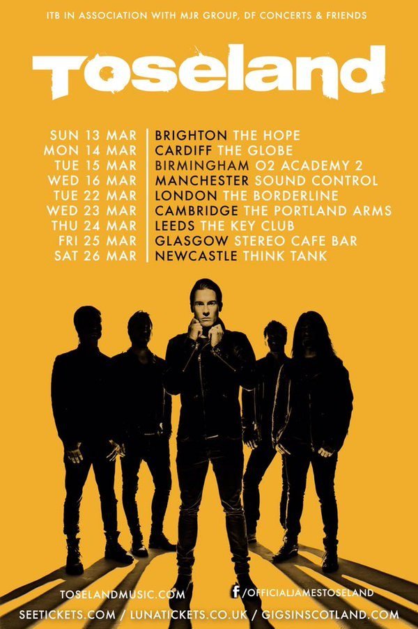 Toseland Announces New Album and March 2016 UK Tour