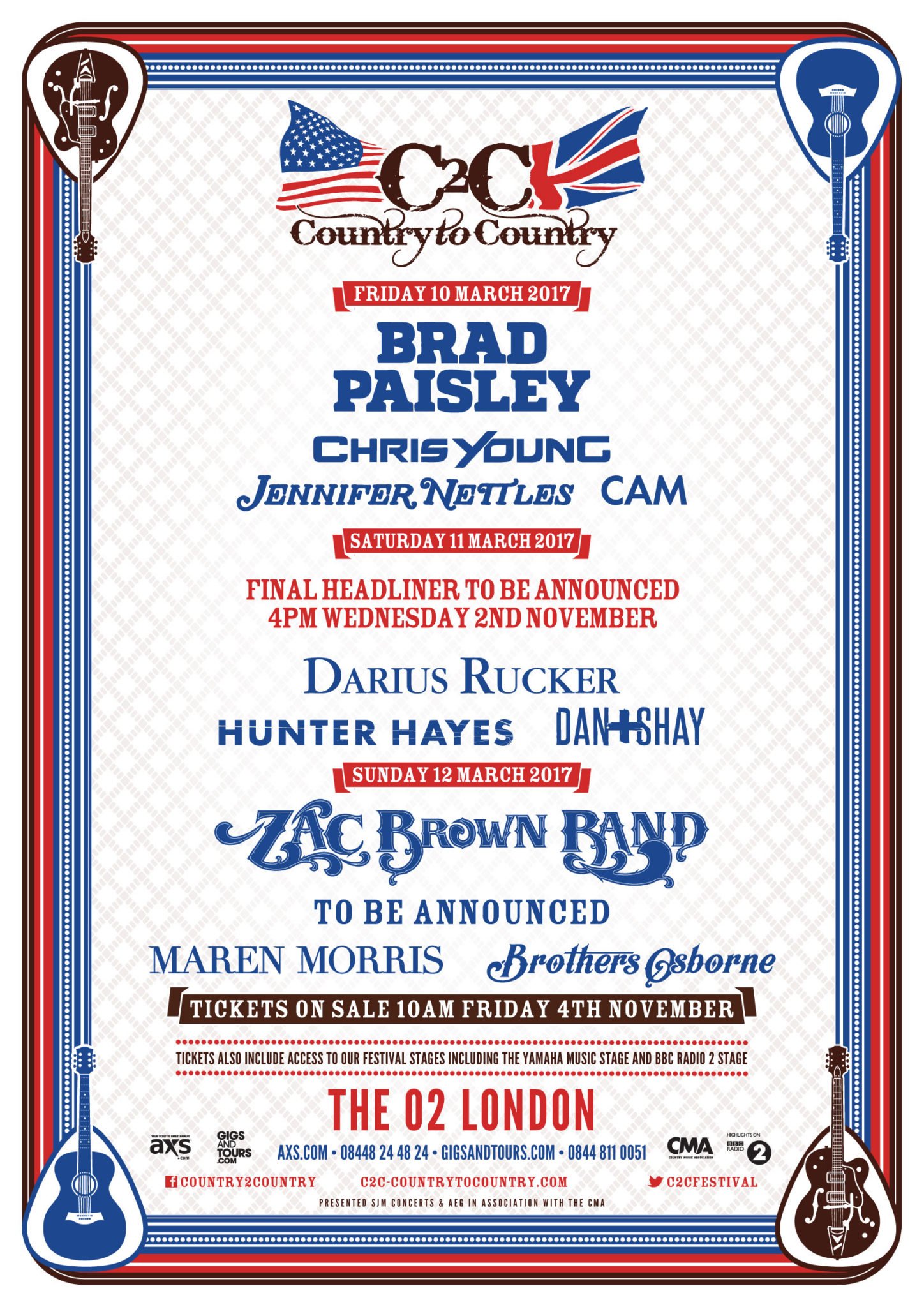 Country To Country 2017 Announce Second Wave of Artists