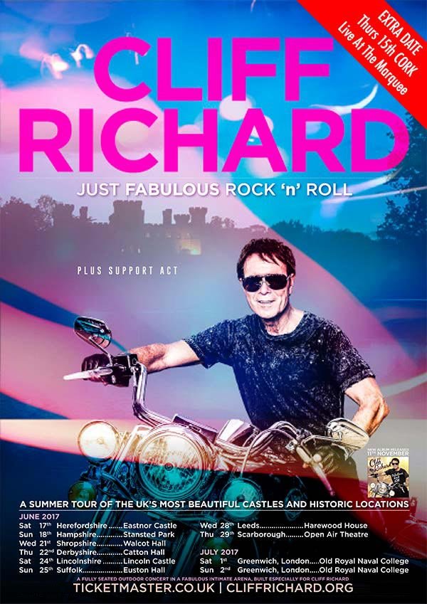Sir Cliff Richard Announces Just Fabulous Rock‘n’ Roll’ UK 2017 Tour