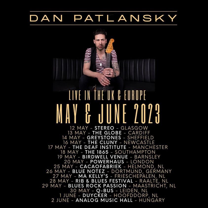Dan Patlansky 2023 UK Tour Poster