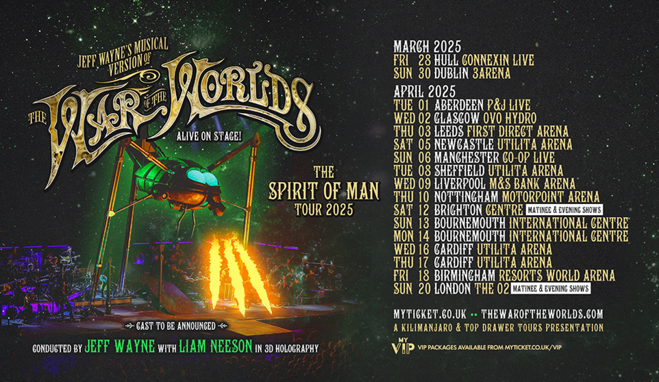 War of The Worlds Tour Dates Poster The War Of The Worlds
