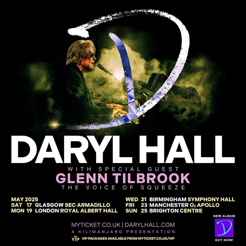 Daryl Hall Announces May 2025 UK Dates With Squeeze’s Glenn Tilbrook